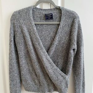 Abercrombie Cross-Neck Knit Sweater